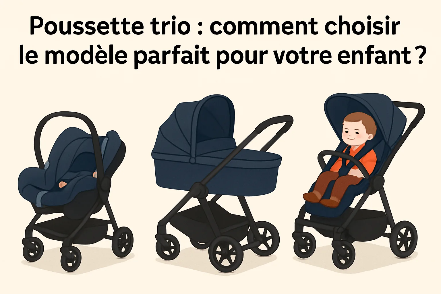 choisir poussette trio